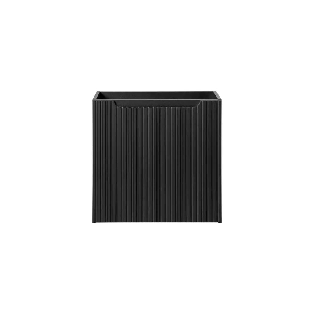 Mobile sottolavabo da bagno VANO – 2 porte – Nero opaco – L60 × P39 × H57 cm – Da appendere