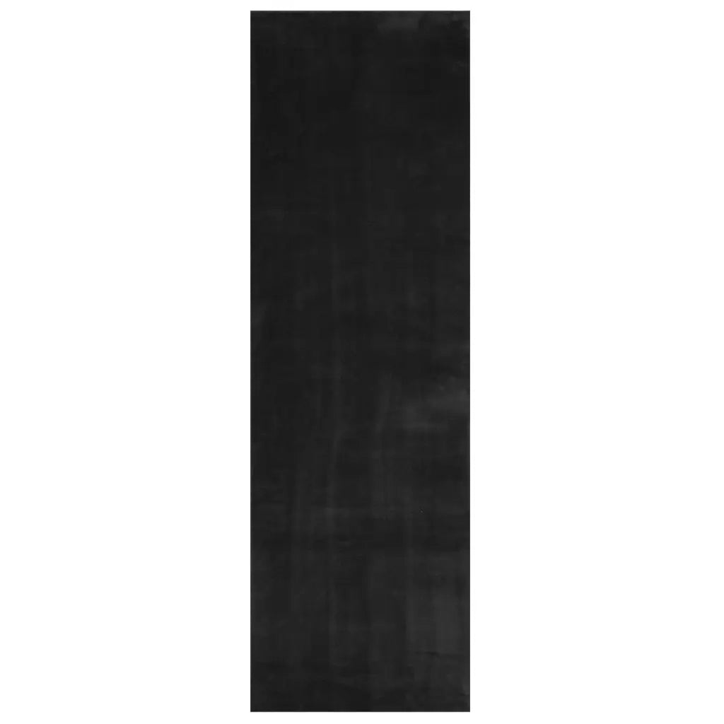 Tappeto a Pelo Corto HUARTE Morbido e Lavabile Nero 80x250 cmcod mxl 109962