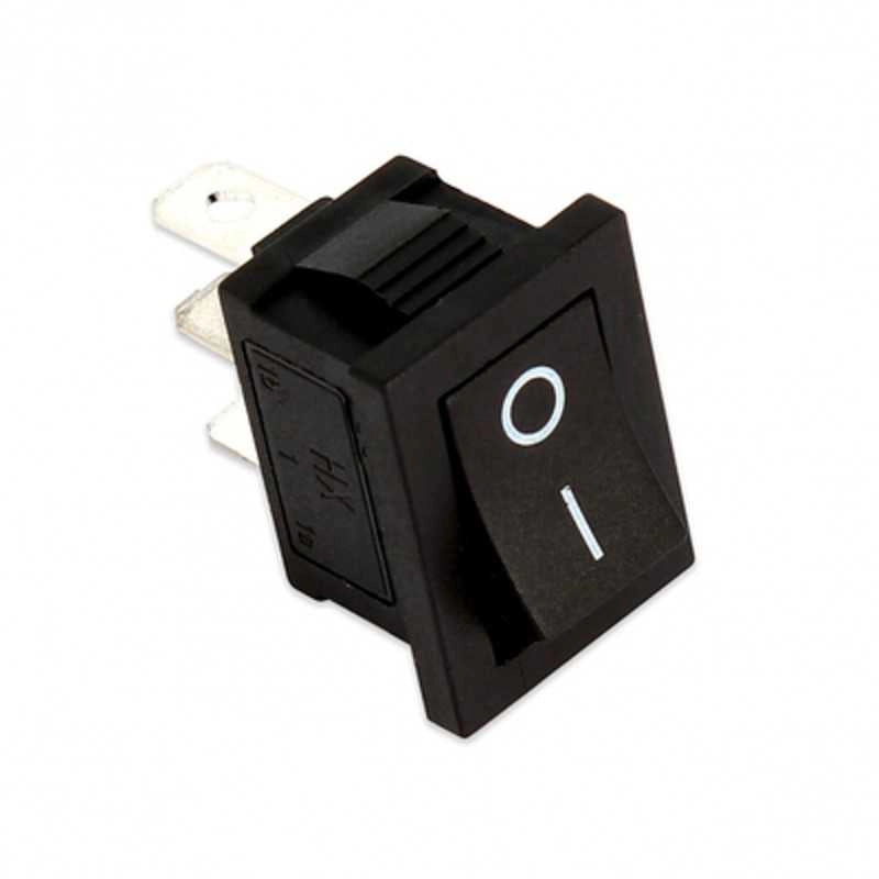 DEVIATORE TASTO PICCOLO NERO 13X20mm 3 contatti UNIVERSALE VARI USO - UNIVERSALE