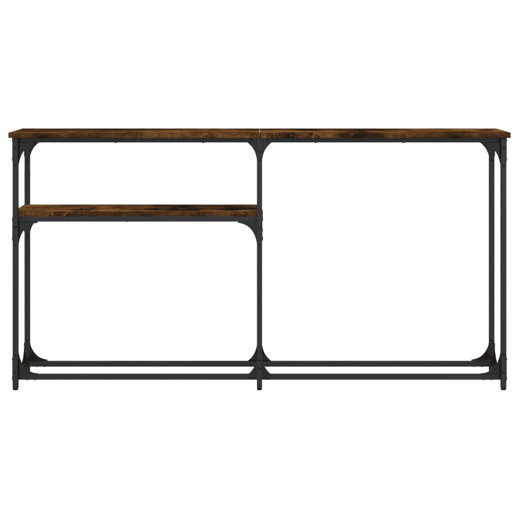Tavolino Consolle | Tavolo d'Ingresso Rovere Fumo 145x22,5x75 cm Legno Multistrato