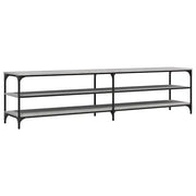 Mobile TV | Armadietto TV | Mobile Porta TV Grigio Sonoma 200x30x50cm Legno Multistrato e Metallo