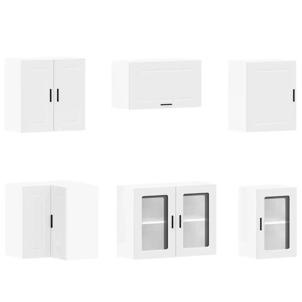 vidaXL Set Mobili da Cucina 11 pz Porto Bianchi Legno Multistrato