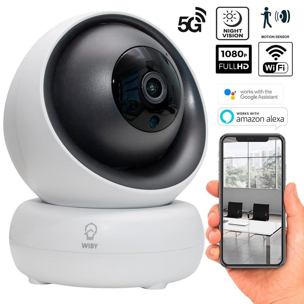 Trade Shop - Telecamera Smart Ip Cam Wifi Lente 3.6mm Sensore Movimento Notturna Alexa Google -