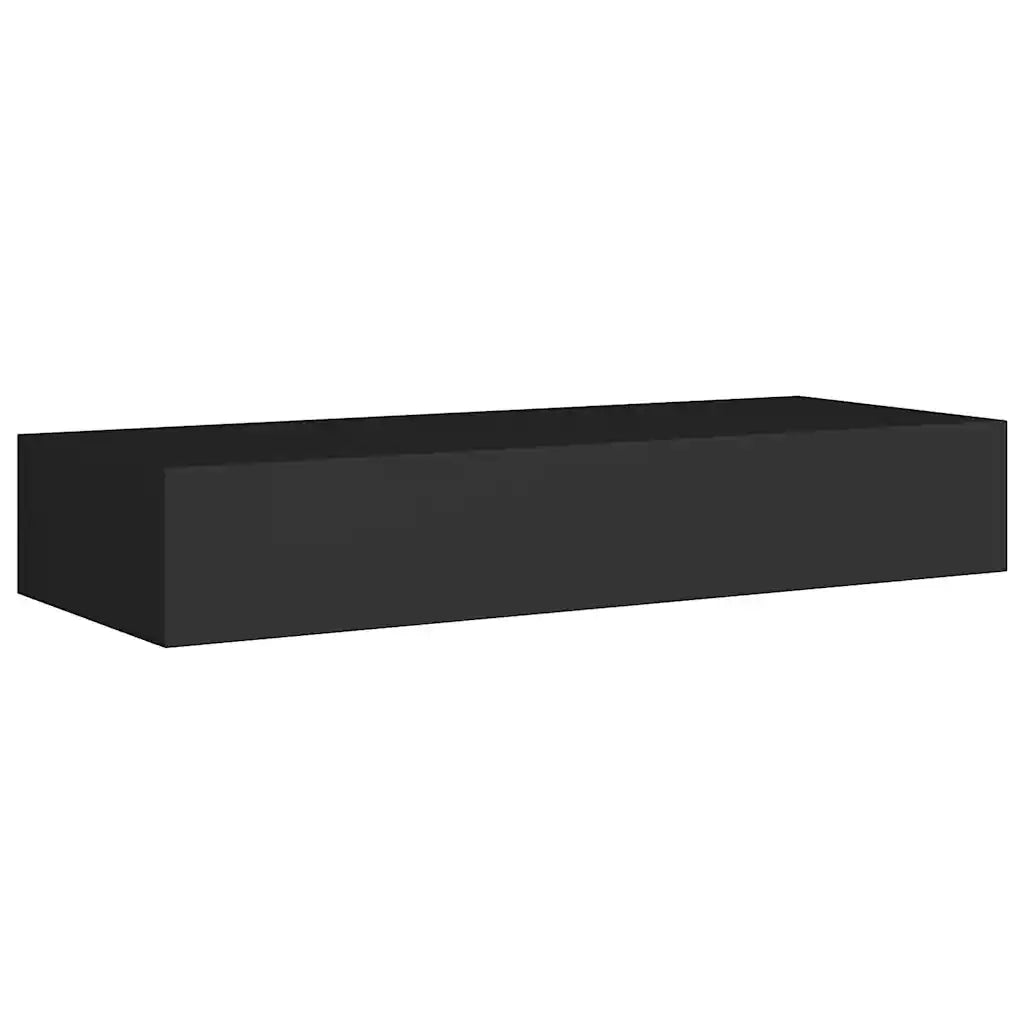 Scaffali con Cassetti da Parete 2 pz Neri 60x23,5x10 cm MDF 330258