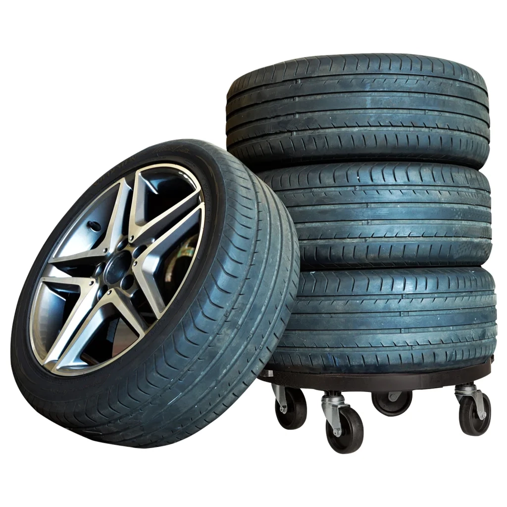 Carrello per Piante con Ruote Diametro 40 cm Nero 275 kg 151830