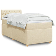Giroletto a Molle con Materasso-Struttura Letto Crema 80x200 cm inTessuto 461279