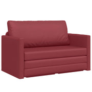 Divano letto | Sof¨¤ letto | Letto singolo Rosso Vino 124 x 71 x 78 cm Pelle Artificiale
