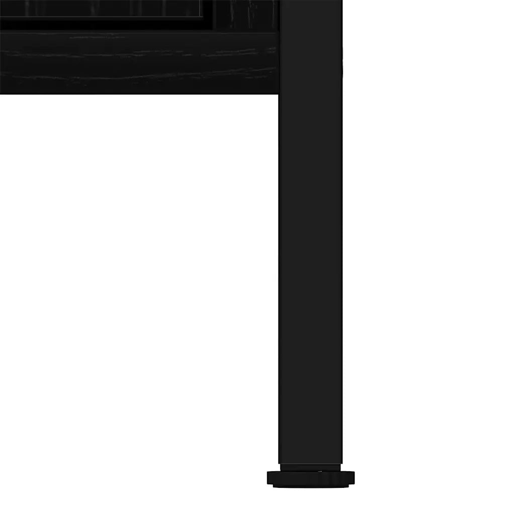 Mobile Lavabo Bagno Rovere Nero 60x30x60cm Legno Multistrato 862234