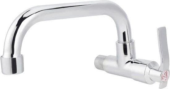 Struttura in rame per montaggio a parete con rubinetto di scarico a getto d'acqua - maniglia ergonomicamente progettata - utilizzo in cucina domestica - 20cm