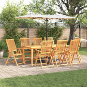 Set da Pranzo per Giardino 9 pcs Marrone 3375622