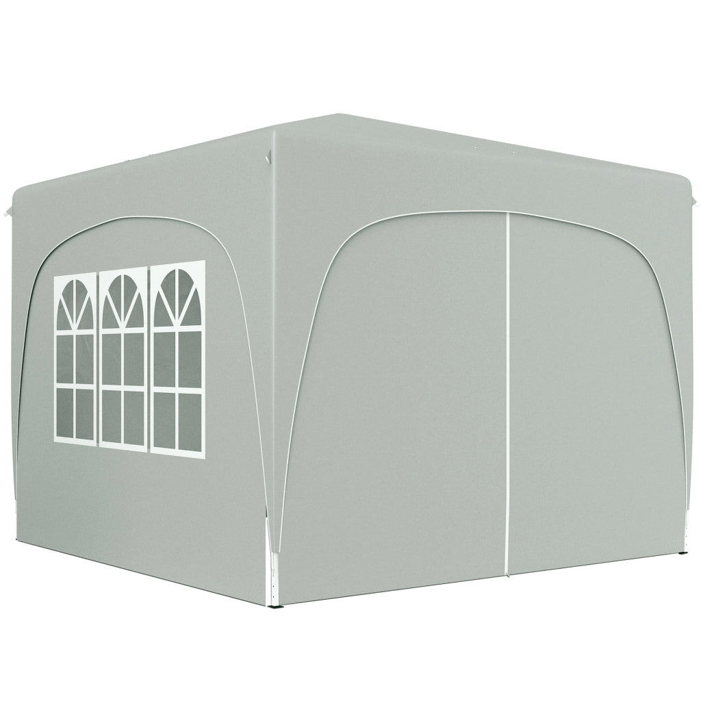 Carpa Plegable 3x3 m con 4 Finestrini e Copertura UPF50+ ¨C zephmum ¨C Grigio