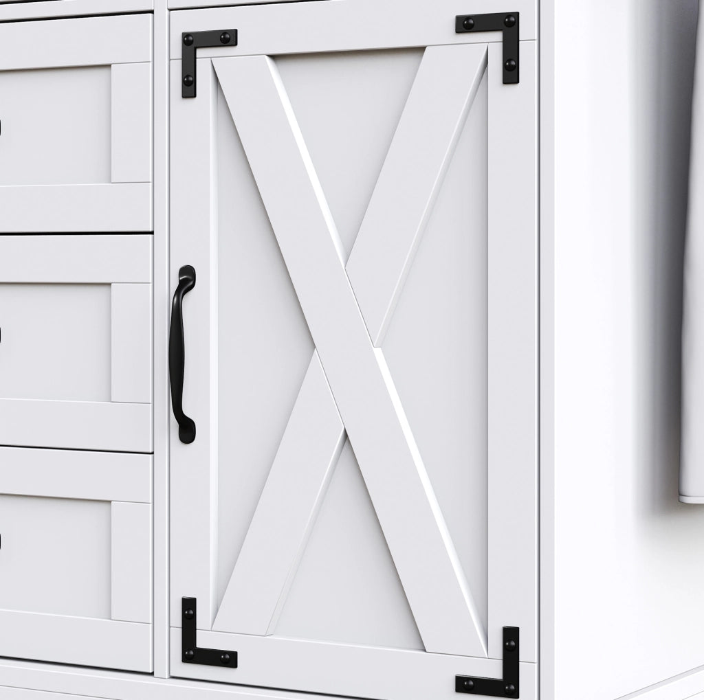 Carrello portavivande pieghevole 147x70x93 cm; design salvaspazio in MDF e metallo bianco