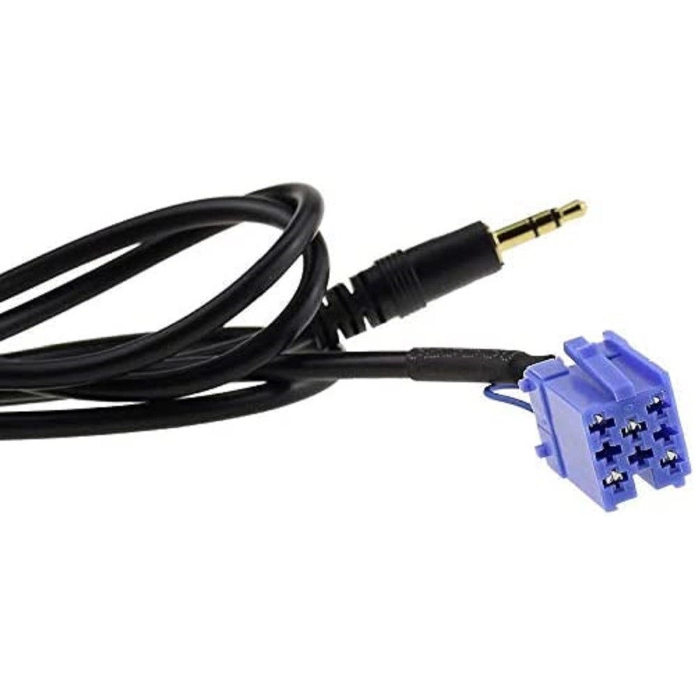 Trade Shop - Cavo Aux Per Auto Fiat 500 Evo Alfa Lancia Autoradio Mini Iso Jack Maschio 3.5mm -