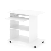Vicco Scrivania con ruote Bianco 80 x 50 cm