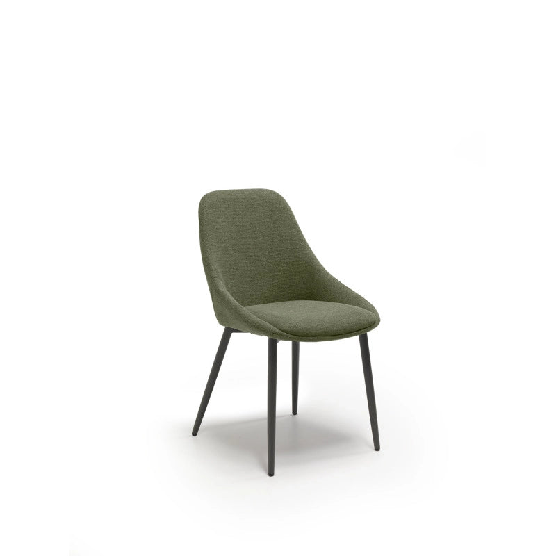 Sedia in tessuto easy-clean Gambe in metallo verniciato Kira 51cm X 59cm H 85cm Stones
