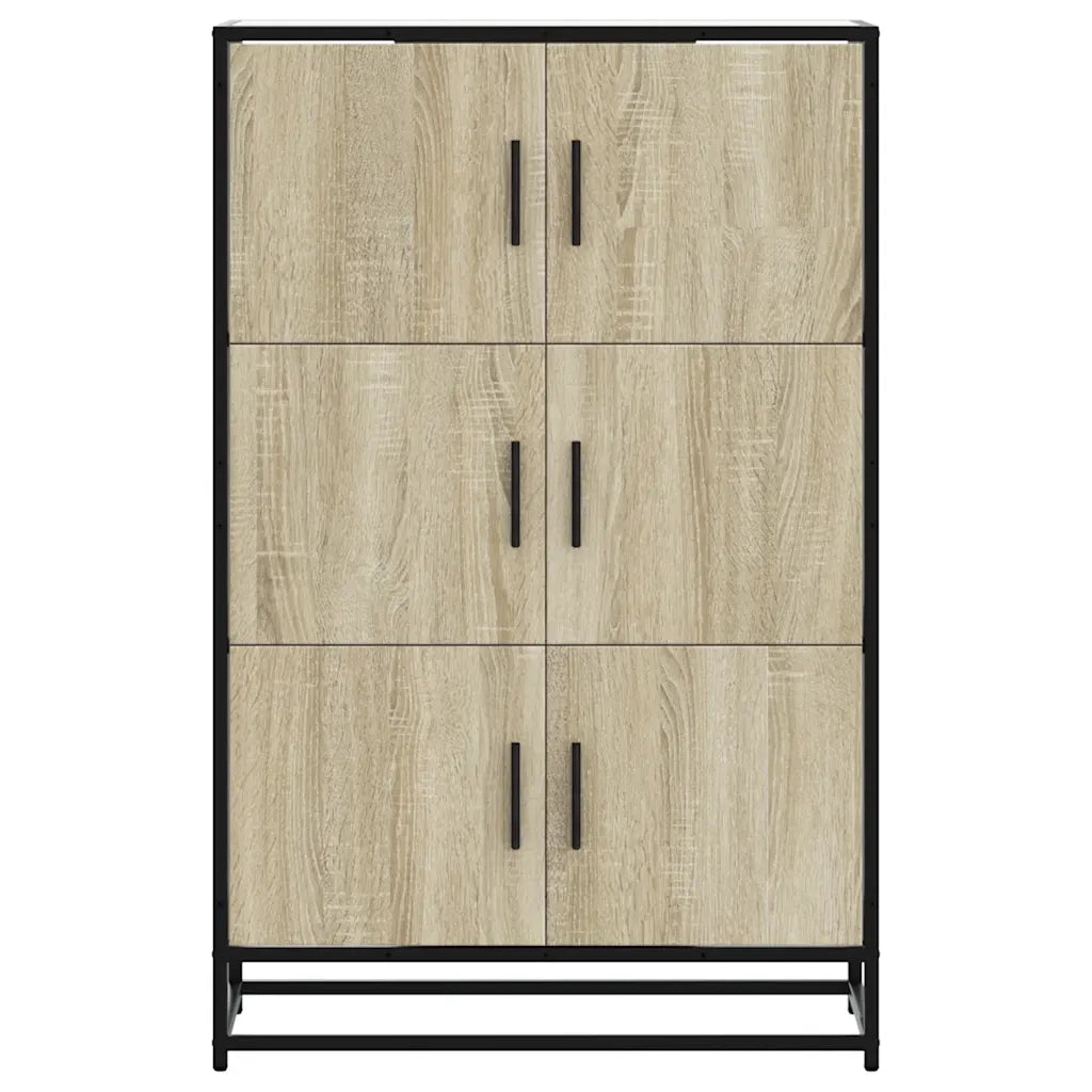 Credenza Rovere Sonoma 68x35x106,5 cm Legno Multistrato Metallo