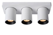 Plafoniera Lucide Nigel bianca 3xGU10 2200K 5W alluminio