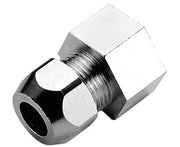 RACCORDO DIRITTO FEMMINA A TENUTA PTFE PER TUBO RAME CROMATO SERIE 6900 1/2x3/8 ø10   PETTINAROLI