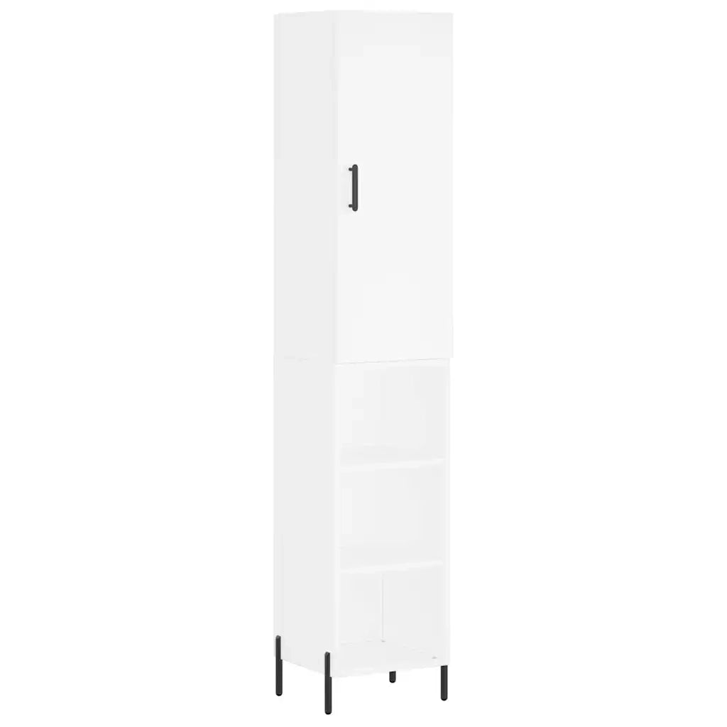 Credenza Bianca 34,5x34x180 cm in Legno Multistrato
