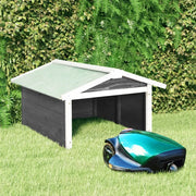 Casetta per Tosaerba Robotizzato 72x87x50cm Grigia Bianca Abete 170879