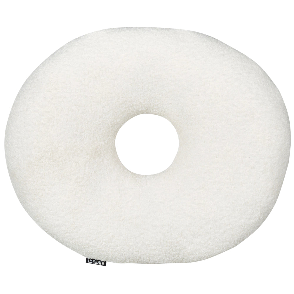 Set di 2 cuscini a forma di lettera in tessuto orsacchiotto bianco XO