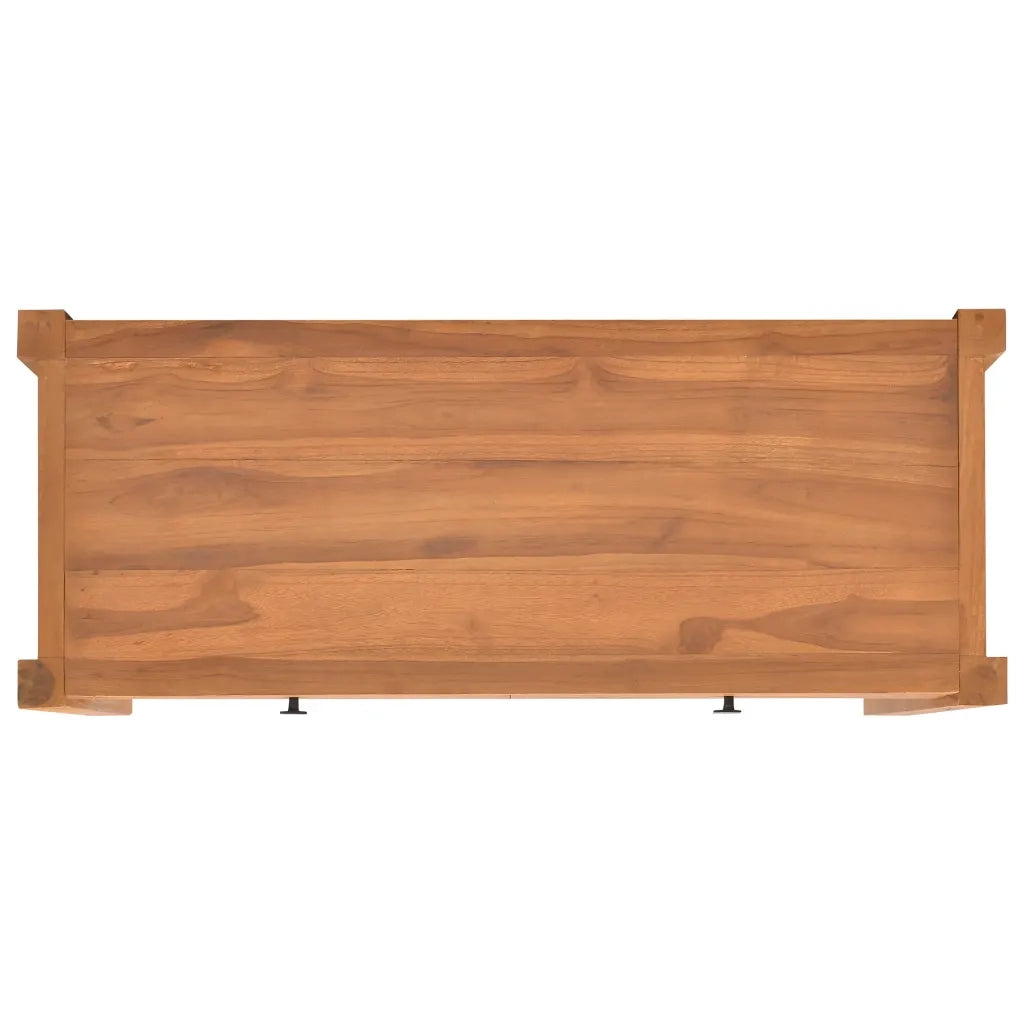 Scrivania con 2 Cassetti 100x40x75 cm Legno di Teak Riciclato cod mxl 71515