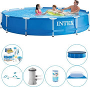 Tavolo Metallico Rond 366x76 cm - Piscina con Accessori