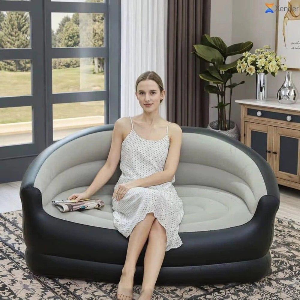 Trade Shop - Divano Gonfiabile A 2 Posti Comfort Portatile Con Schienale Braccioli Per Interno Esterno -