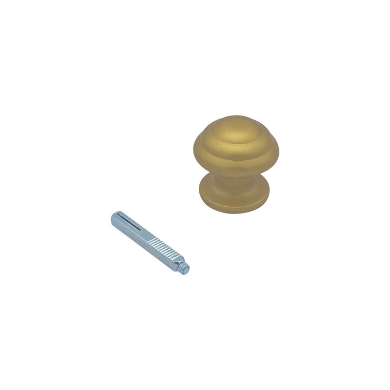 Maniglia su rosetta tonda SAGUATTI  271/60FQ in alluminio oro satinato