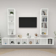 Mobile TV a Parete 4 pz Bianco in Truciolato cod mxl 27377