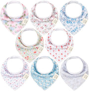 Set di 8 bandane per bambini unisex, bandane per bambini superassorbenti, bandane per bambini in cotone biologico, bandane per bambini per neonati, bandane per bambini contro il pianto
