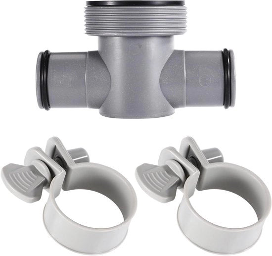 Set di connettori T per filtro per piscine - compatibile con O-Ring e valvole - accessori di ricambio per piscine - 3 pezzi