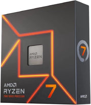 Processore AMD Ryzen 7 7700X (scheda grafica integrata Radeon, 8 cores/16 threads, 105W DTP, AM5 Socket, 40MB cache, Boost di Frequenza fino a 5.4 GHz max, senza ventole)