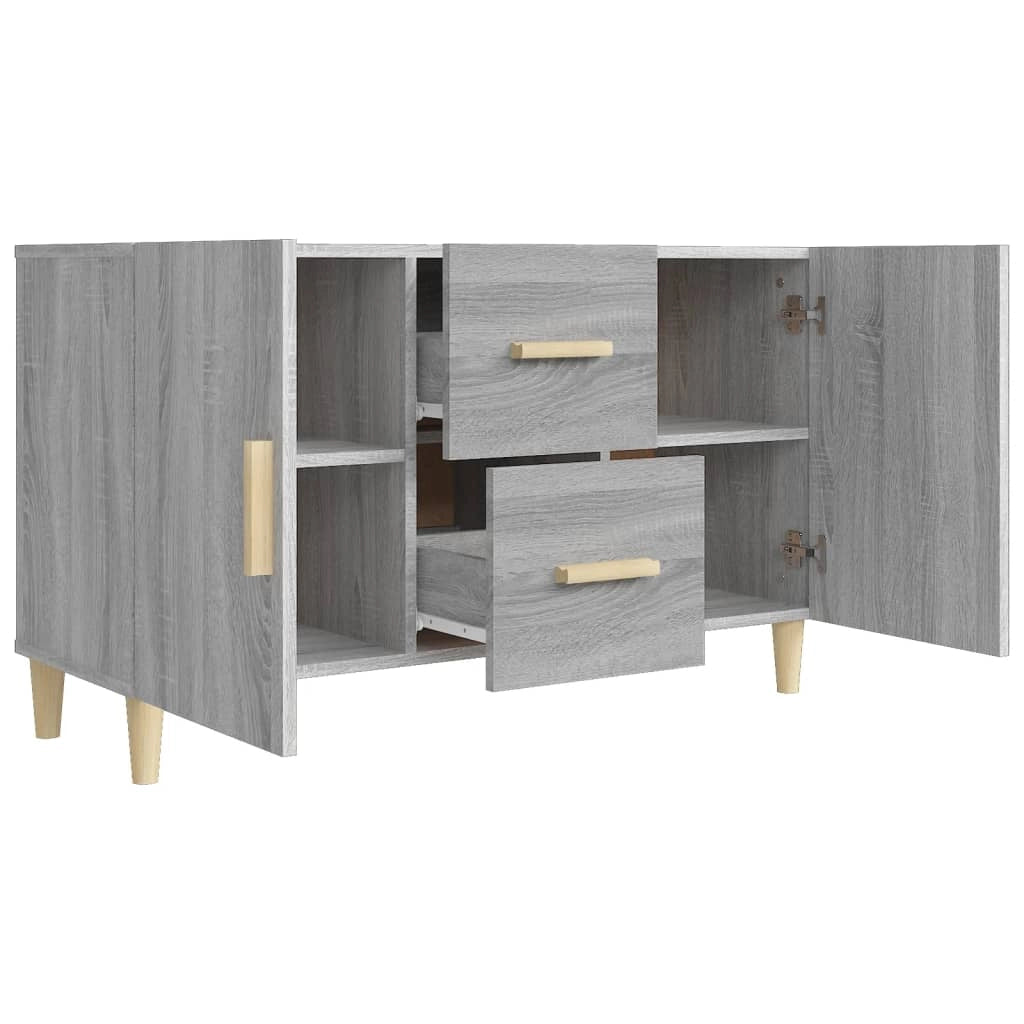 Buffet credenza cassettiera armadio mobile contenitore organizer cucina soggiorno rovere Sonoma 100 x 36 x 60 cm legno ingegnerizzato grigio 02_0036254