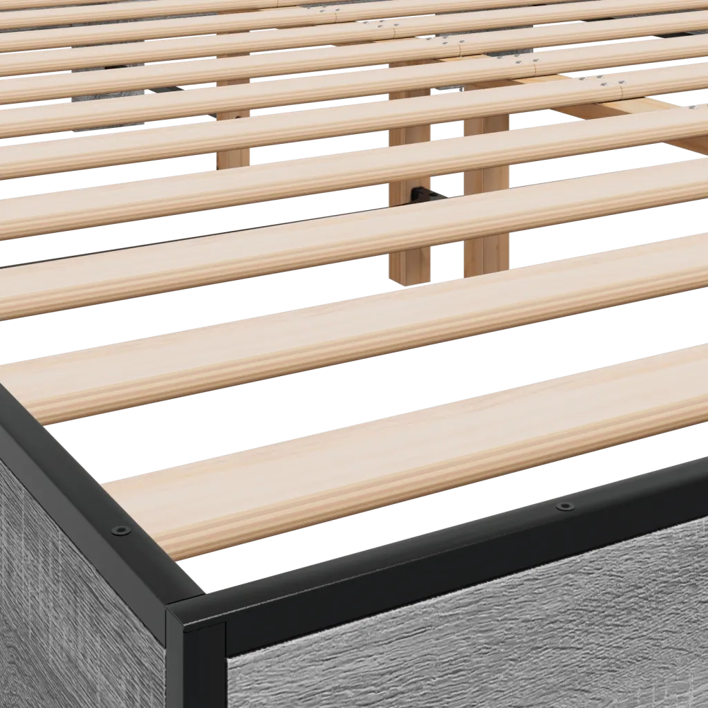 Giroletto Grigio Sonoma 150x200 cm in Legno Multistrato Metallo