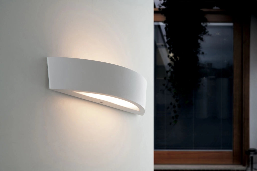 APPLIQUE BIEMISSIONE TUCSON BIANCA 2 LUCI ATTACCO E14 IP44 36X9,6X7,5CM IN ALLUMINIO