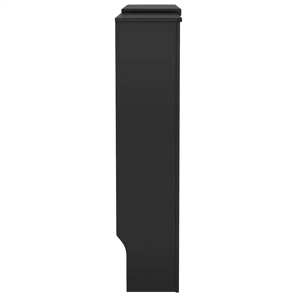vidaXL Copertura per radiatori 2 pcs Nero (142-205) x 20.5 x 81.5 cm