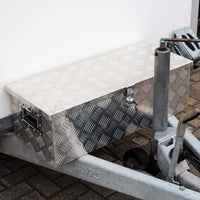 Baule in alluminio portattrezzi Cassa Box per attrezzi utensili 76x32x24,5cm