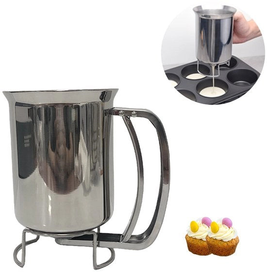 Dispensatore di accessori in acciaio inossidabile - accessori dispenser - Creazioni perfette di dolci, pancake e wafel - accessori per porte - Duraturo, Preciso, Facile
