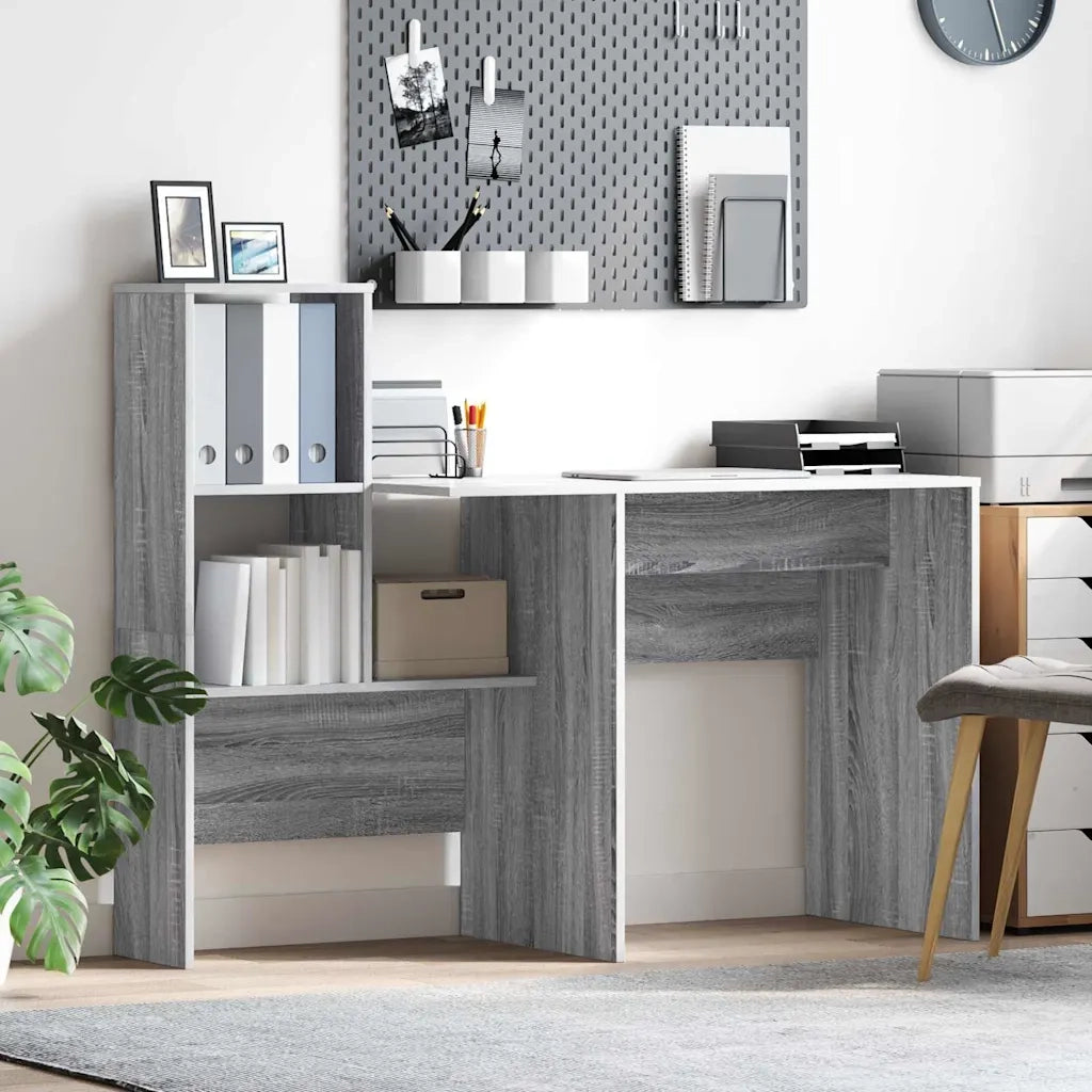 Scrivania Grigio Sonoma Legno ingegnerizzato 869303