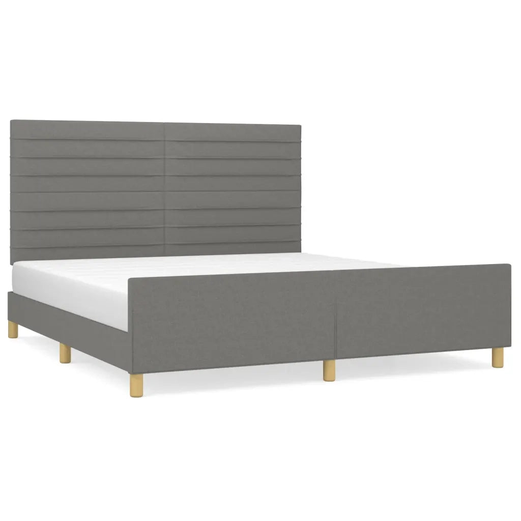 Giroletto senza Materasso Grigio Scuro 160x200 cm Tessuto 3125147