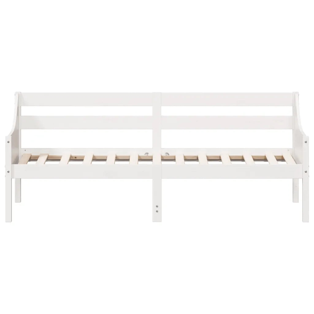 Dormeuse senza Materasso Bianca 90x190 cm Legno Massello Pino 842839