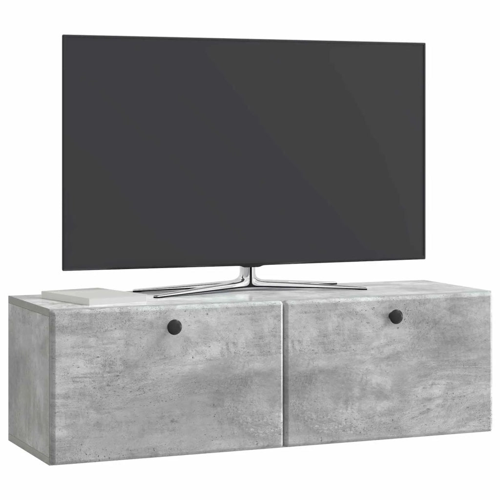 Mobile Porta TV da Muro 98 x 31 x 30 cm Grigio Cemento 899238
