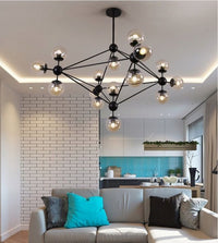 Lampada Da Sofitto Pensile Metallo Industrial Nero XXL XXL APP265-15C