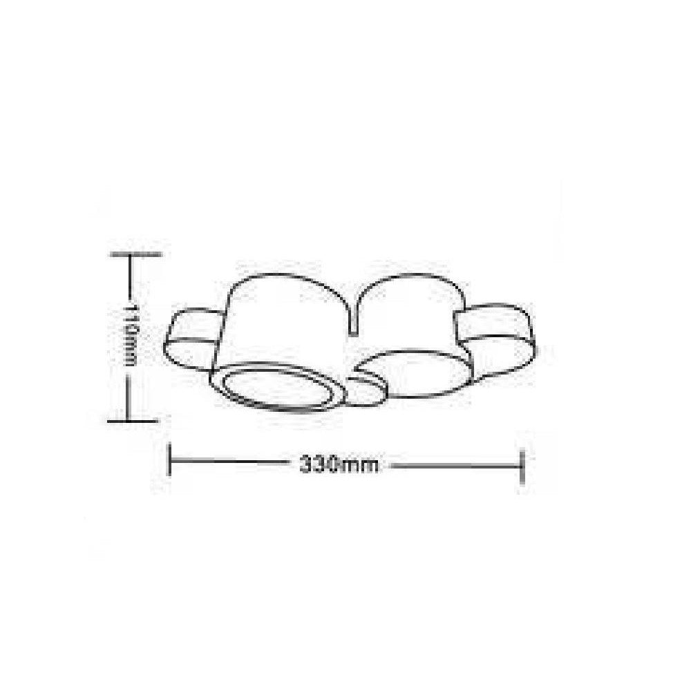 Trade Shop - Applique In Gesso Parete Bianco Moderna Luce Up&down G9 Cilindri Sfalsati Gs-e77 -
