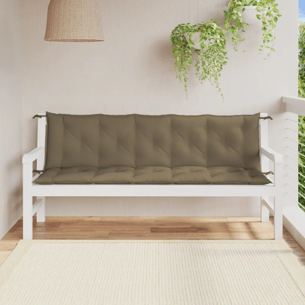 Cuscini Panca Giardino 2pz Tortora Mélange 180x50x7 cm Tessuto 4002627