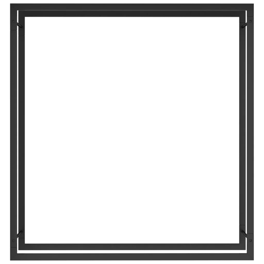 Portalegna finitura opaca 110 x 28 x 116 cm acciaio nero 02_0043745
