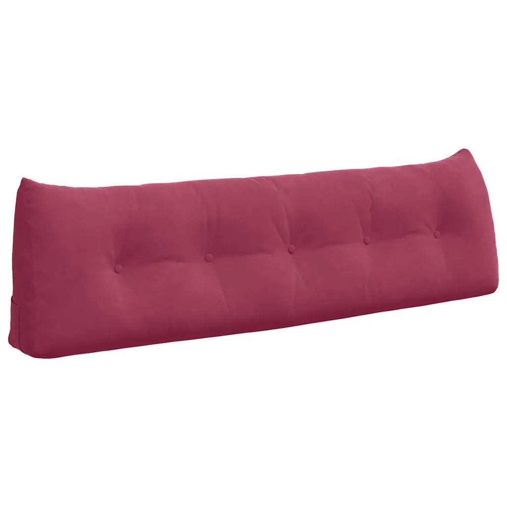 Cuscino per Schiena Rosso Vino 160 x 24 x 50 cm Velluto