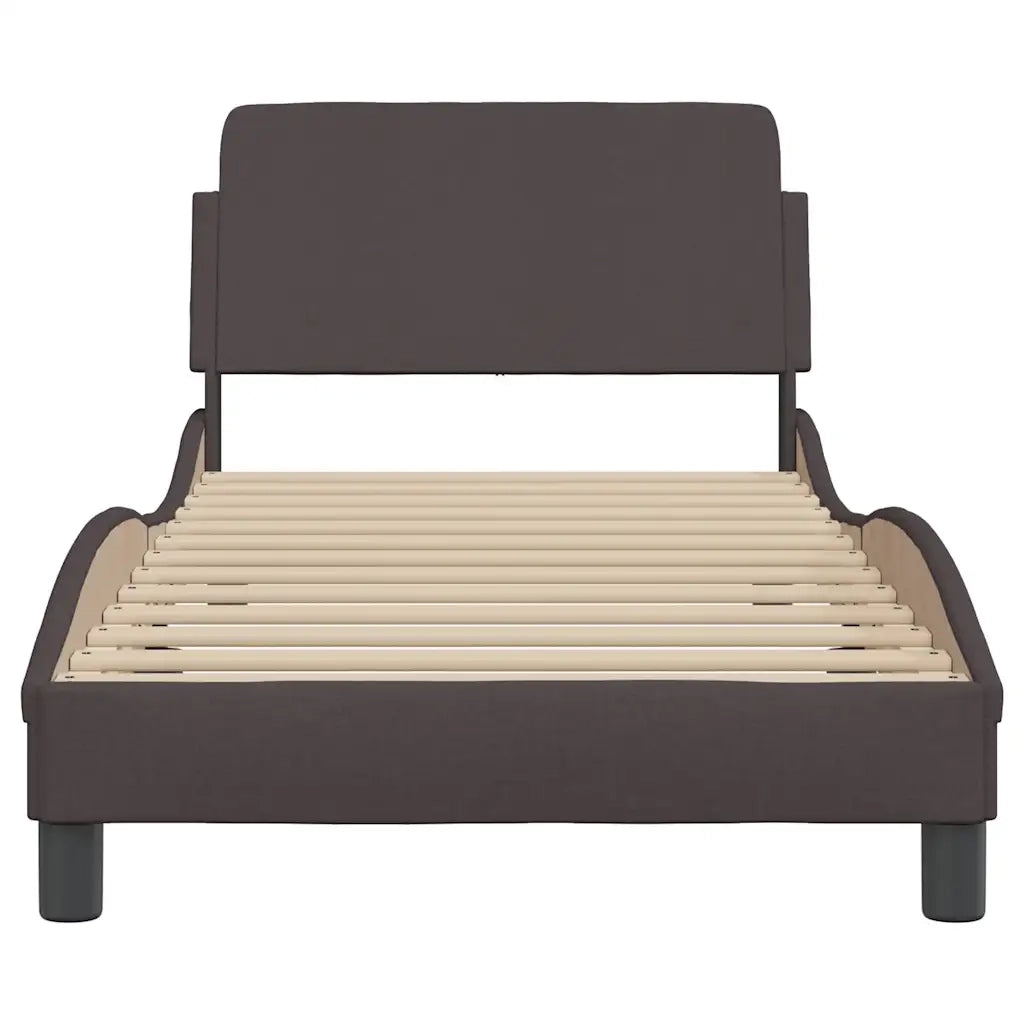 Giroletto senza Materasso Marrone Scuro 90x200 cm Tessuto