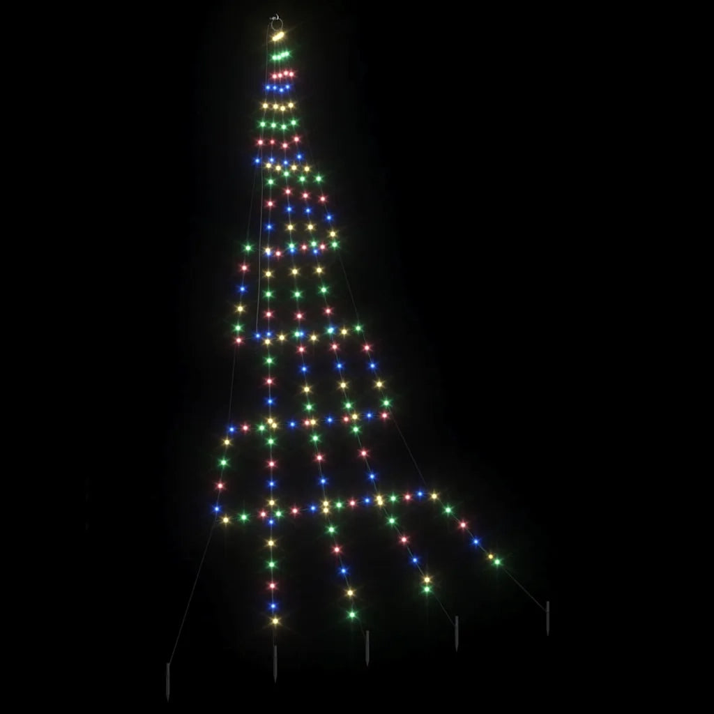 Albero di Natale LED con picchetti per il terreno 306 cm 42018743